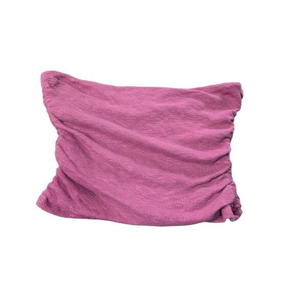 Free People Boulevard Tube Top XL Dusty Rose Strapless Ruched Boho Festival - Picture 3 of 11